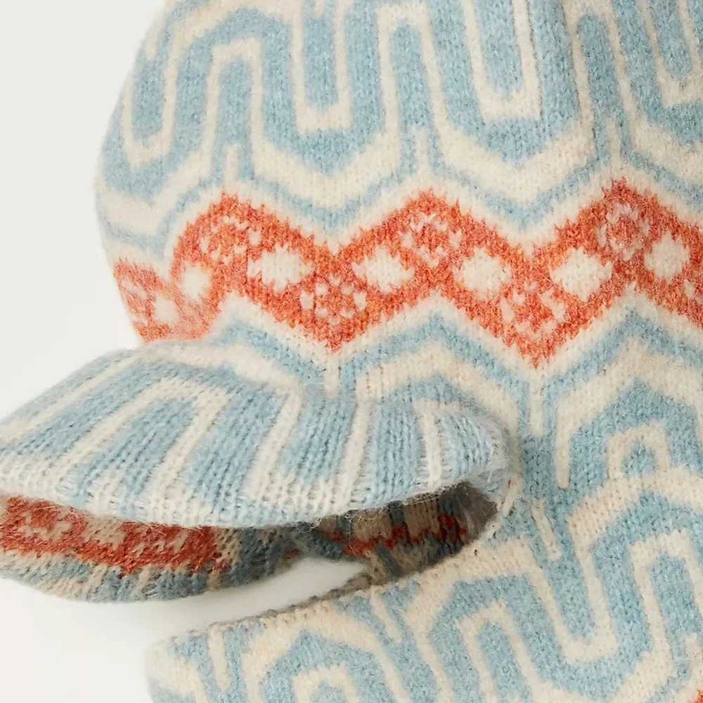 Free People FP Movement Rally Retro Billed Balaclava in Icey Fair Isle